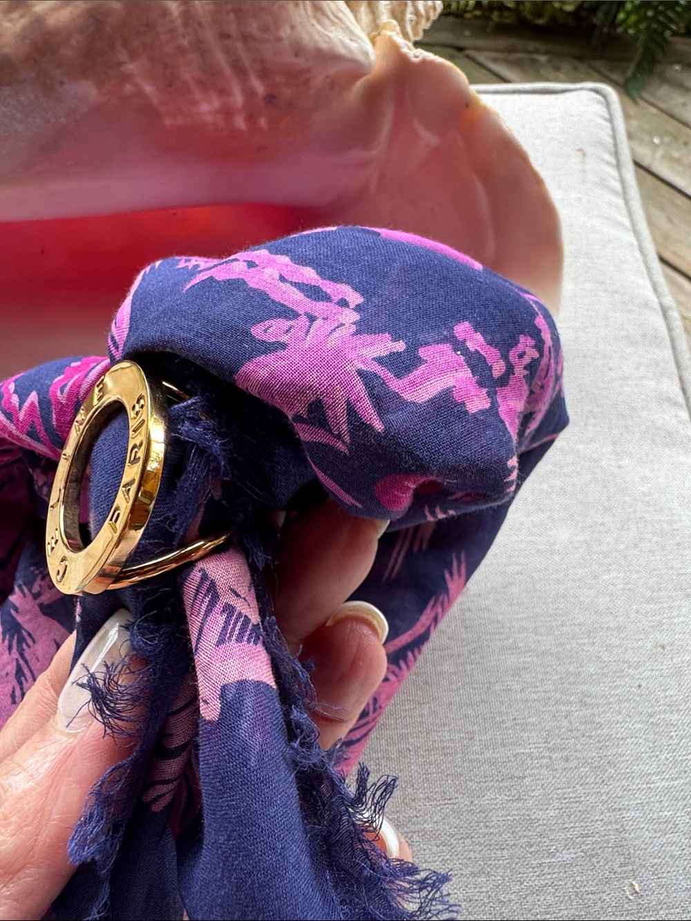 Celine Scarf Ring With Gift Pouch - Picture 4 of 7
